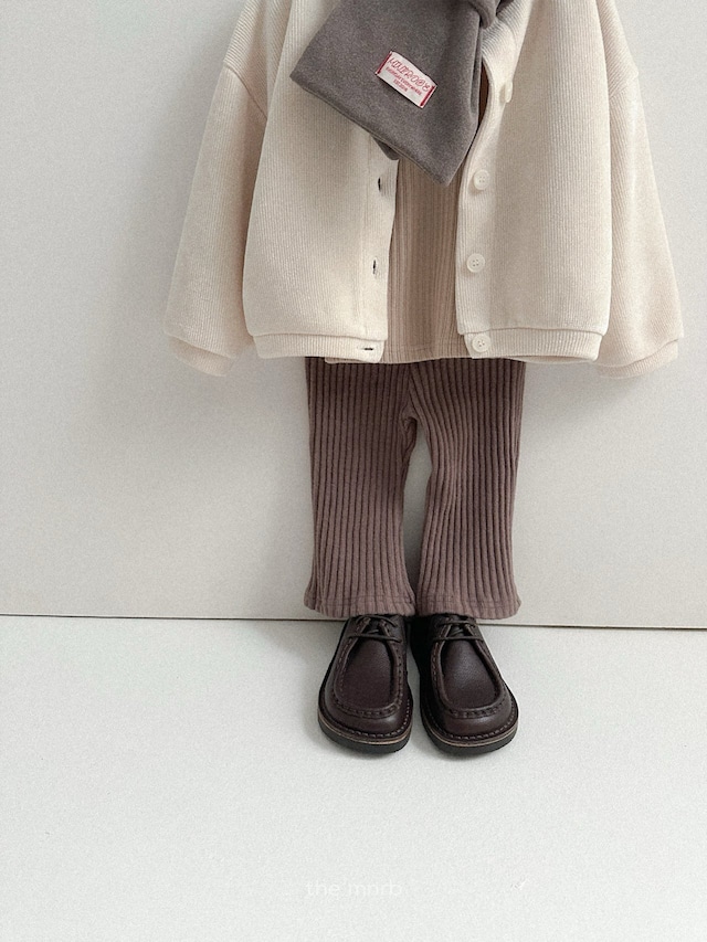 【即納】minirobe / aloe ribbed bootcut