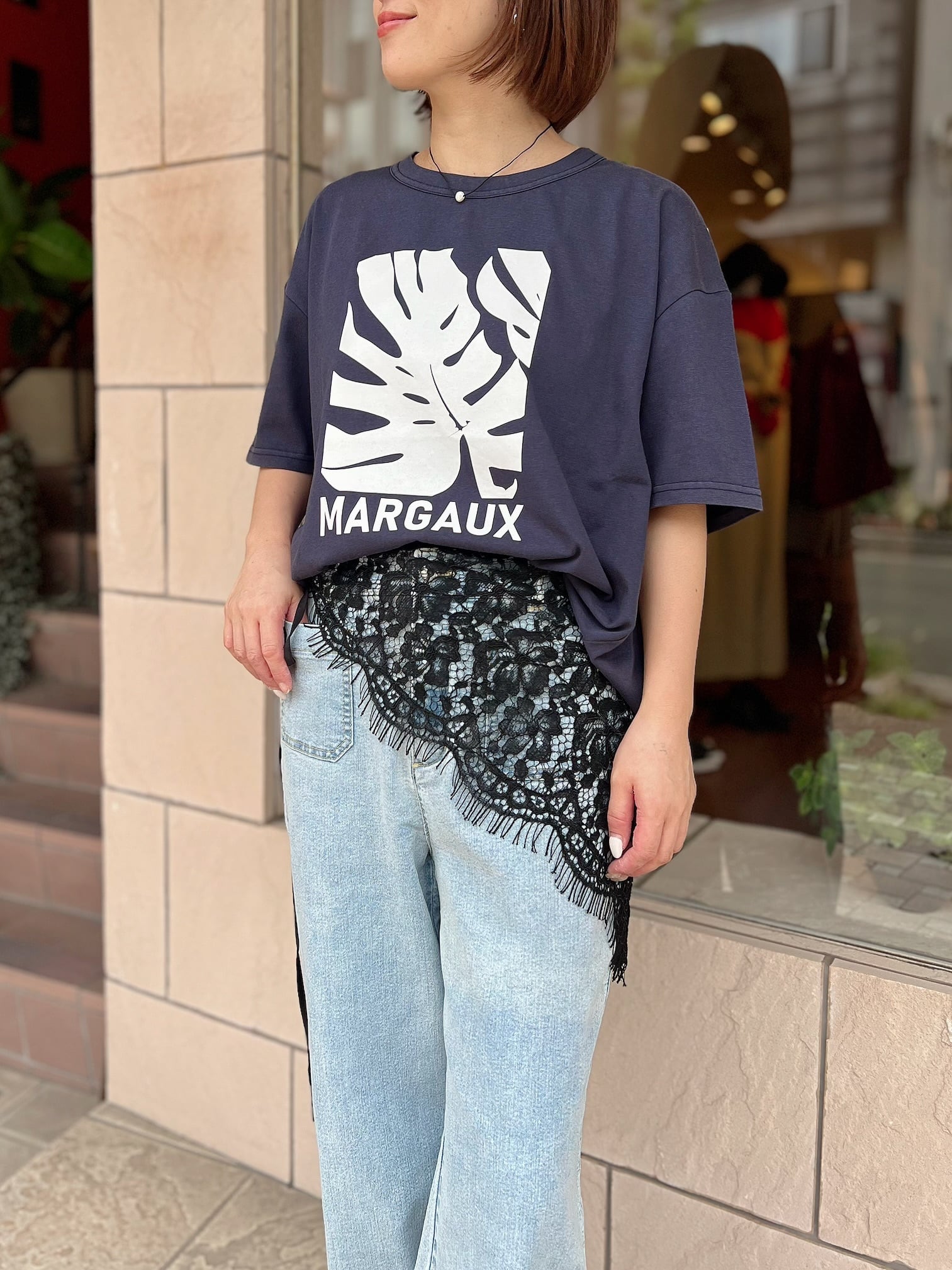 MARGAUX VINTAGE / パリジェンヌTシャツ【プリントロゴ】 | anouk