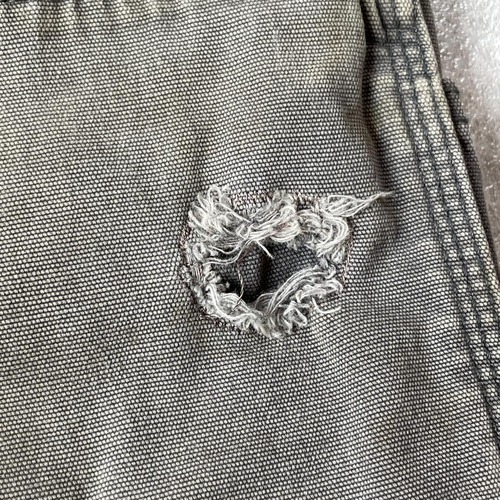 20s ニカラグア製 グレー ダブルニー Carhartt 34×30 詳細写真12