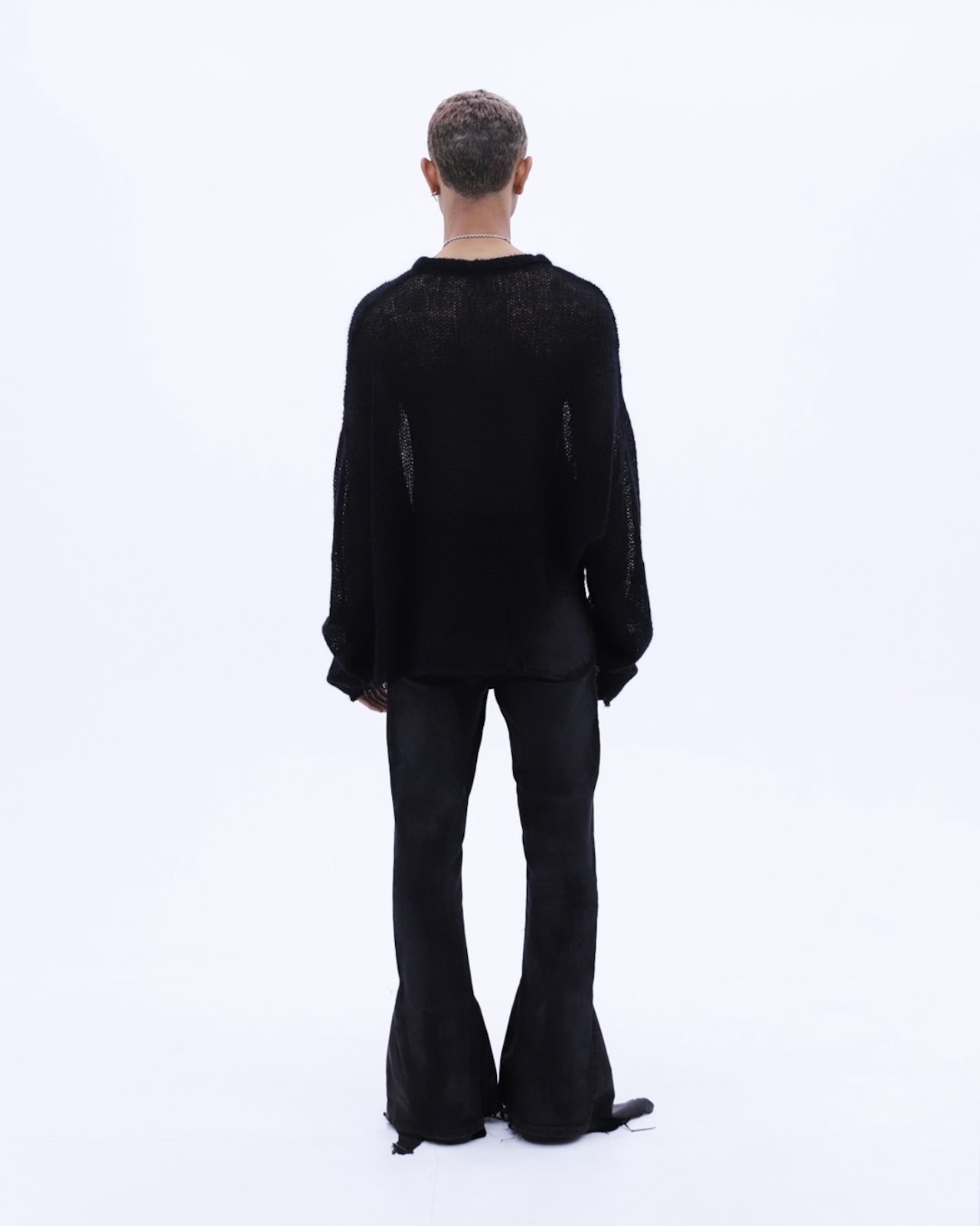 LAST NEST / cross see-through knit