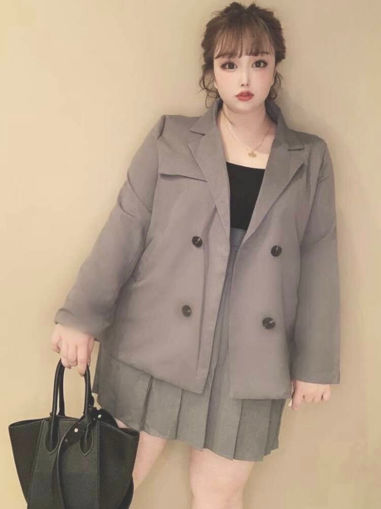 ガーリー女子さん必見カジュアル制服風セットアップ ゆったり 大きいサイズ 韓国 Ch3165 Chulachula チュラチュラ 可愛い 大きいサイズ韓国レディースファッション通販