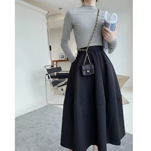 chic flare long skirt(2color)<s1251>