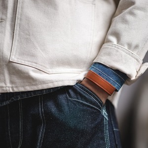 Leather Open Cuff Bracelet / レザー オープン カフ ブレスレット