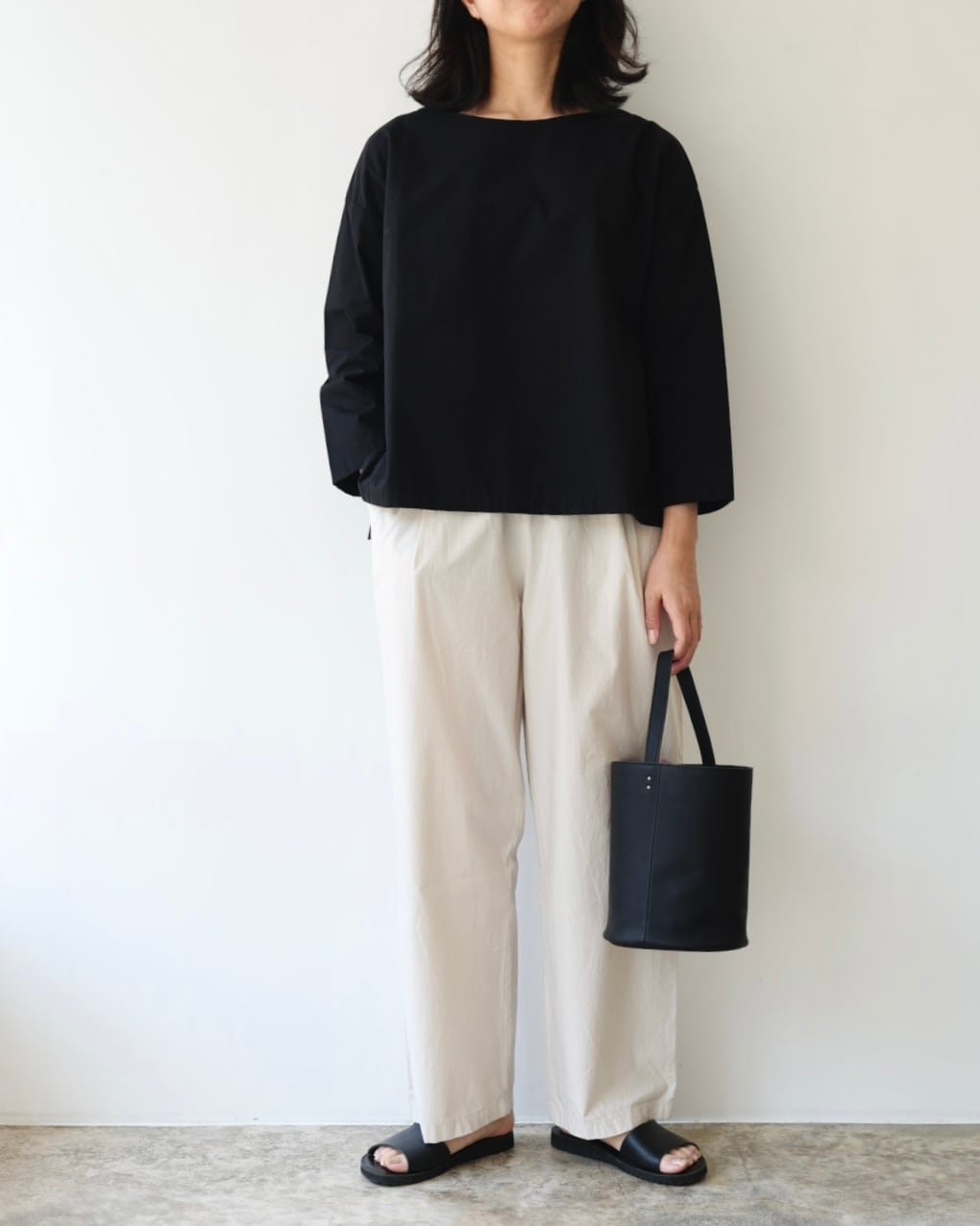evam eva コットンワイドプルオーバー 手洗い可 evameva コットンプルオーバー | Vie