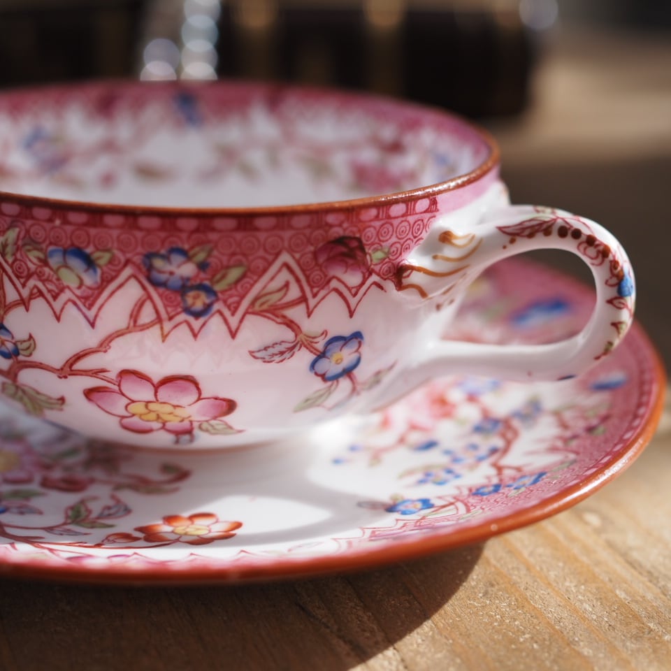 希少フランスアンティーク サルグミンヌ ミントン219 カップ＆ソーサー