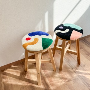 playful modern art circle rug