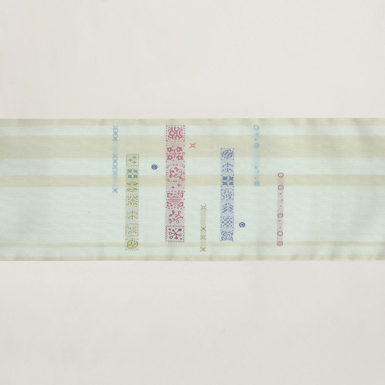 なごや帯（単衣） SOUVENIR (淡ブルー)【ネット限定品 