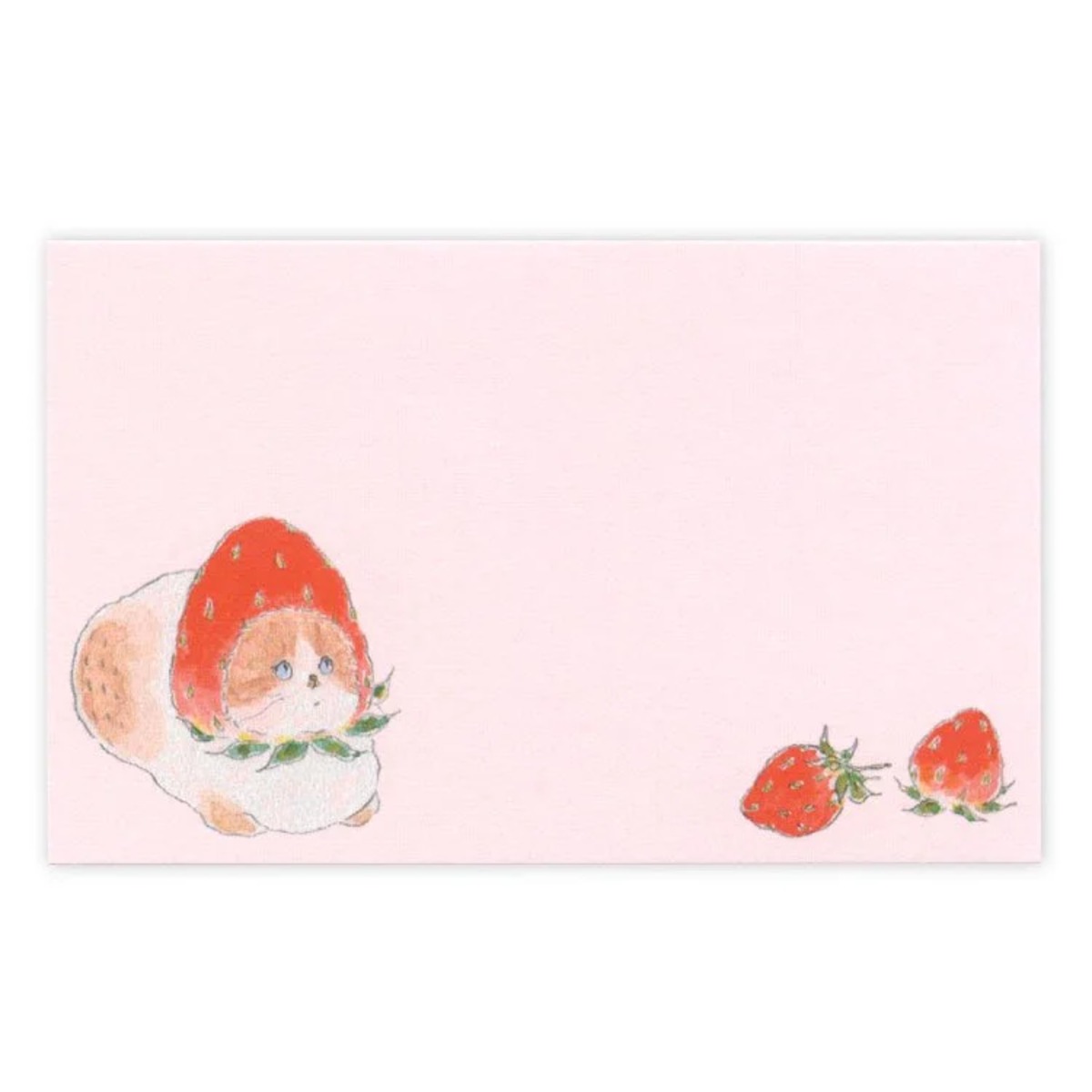 トコロコムギ ミニメッセージカード いちごにゃんこ | tocorocomugi store
