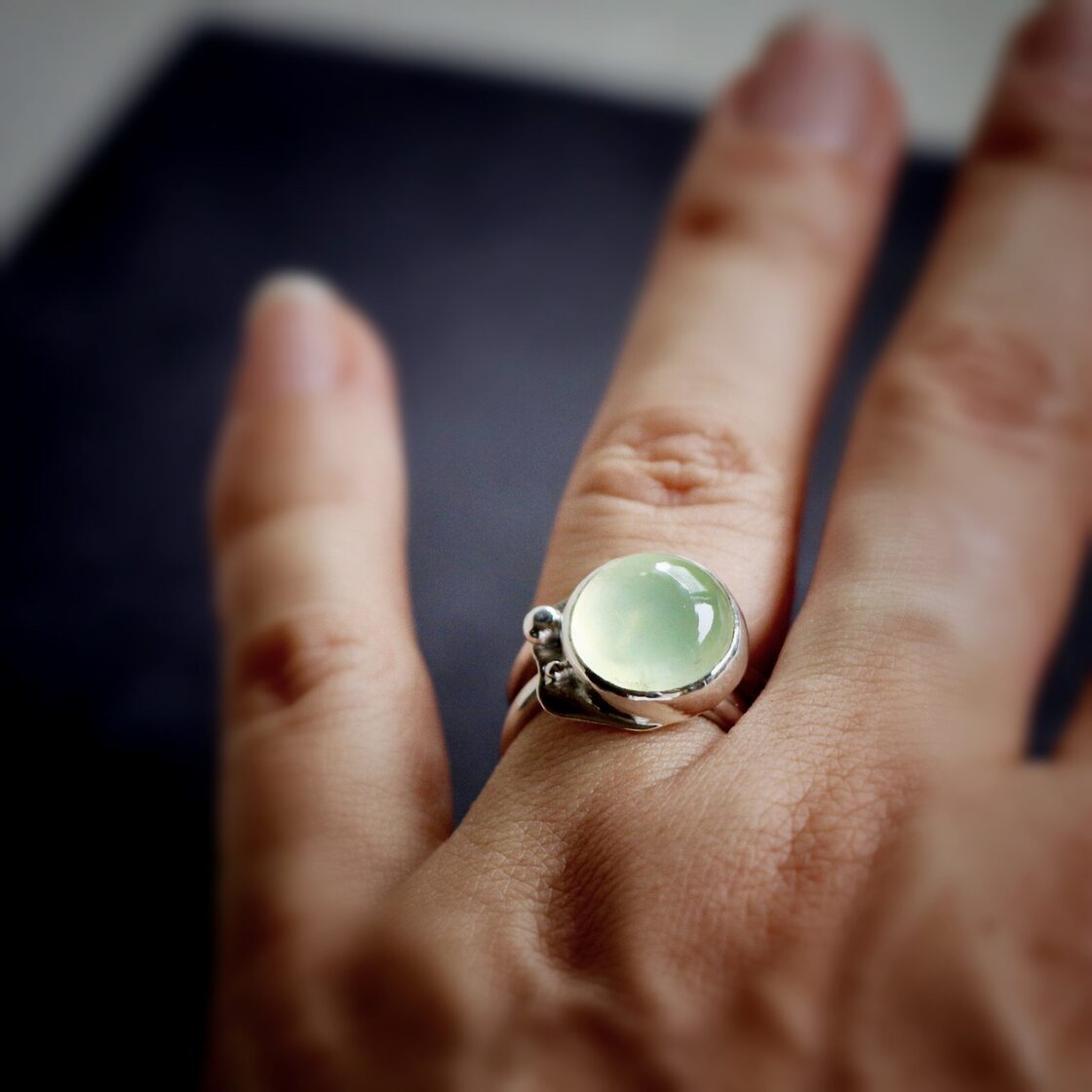 Prehnite Muscat grape Ring・ブドウ石・覆輪 | PAY ID