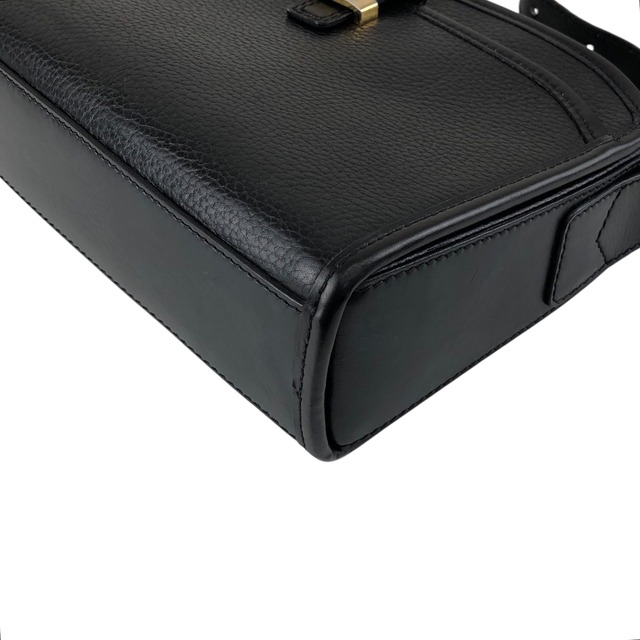 CELINE セリーヌ ショルダーバッグ ブラック ロゴ レザー クロスボディ vintage ヴィンテージ オールド ux8giy