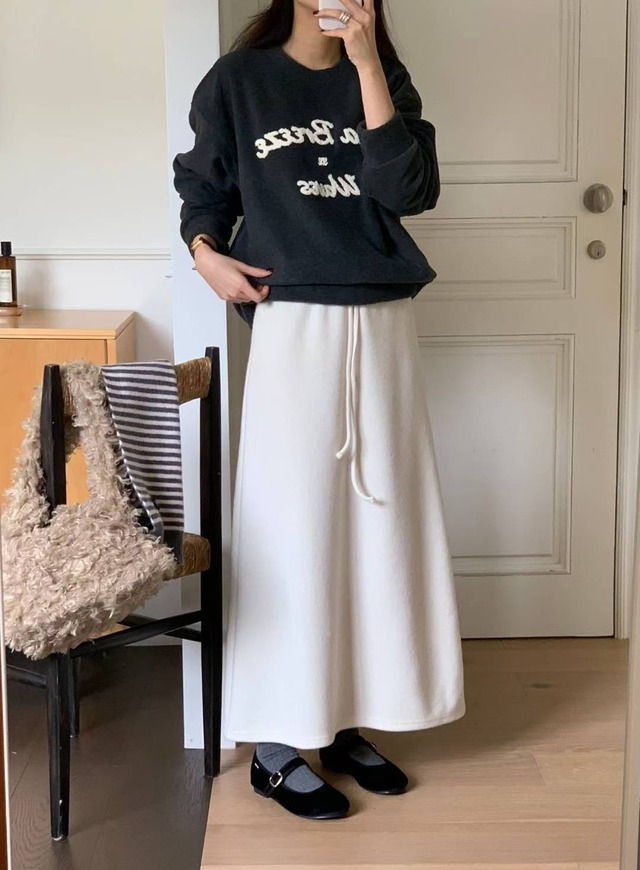 (予約) AREING / Maxi wool skirt 3color