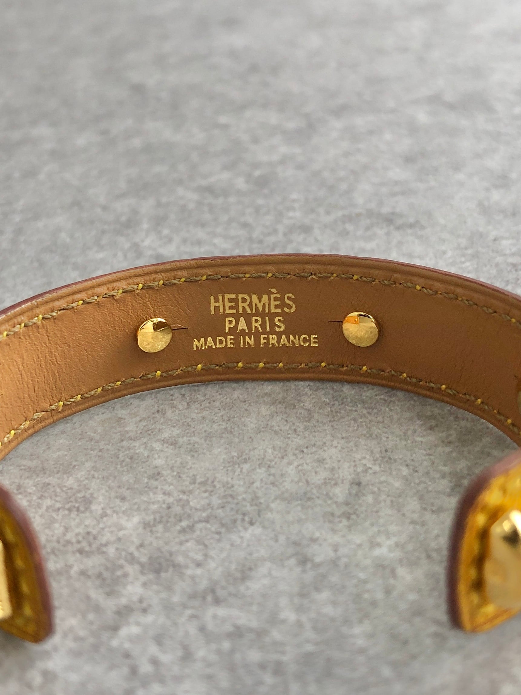 HERMES エルメス バングル ブラウン ゴールド アガタ vintage