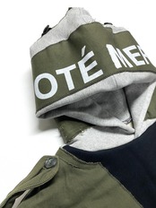 Remake Hoodie denim×Military【hoodie03】
