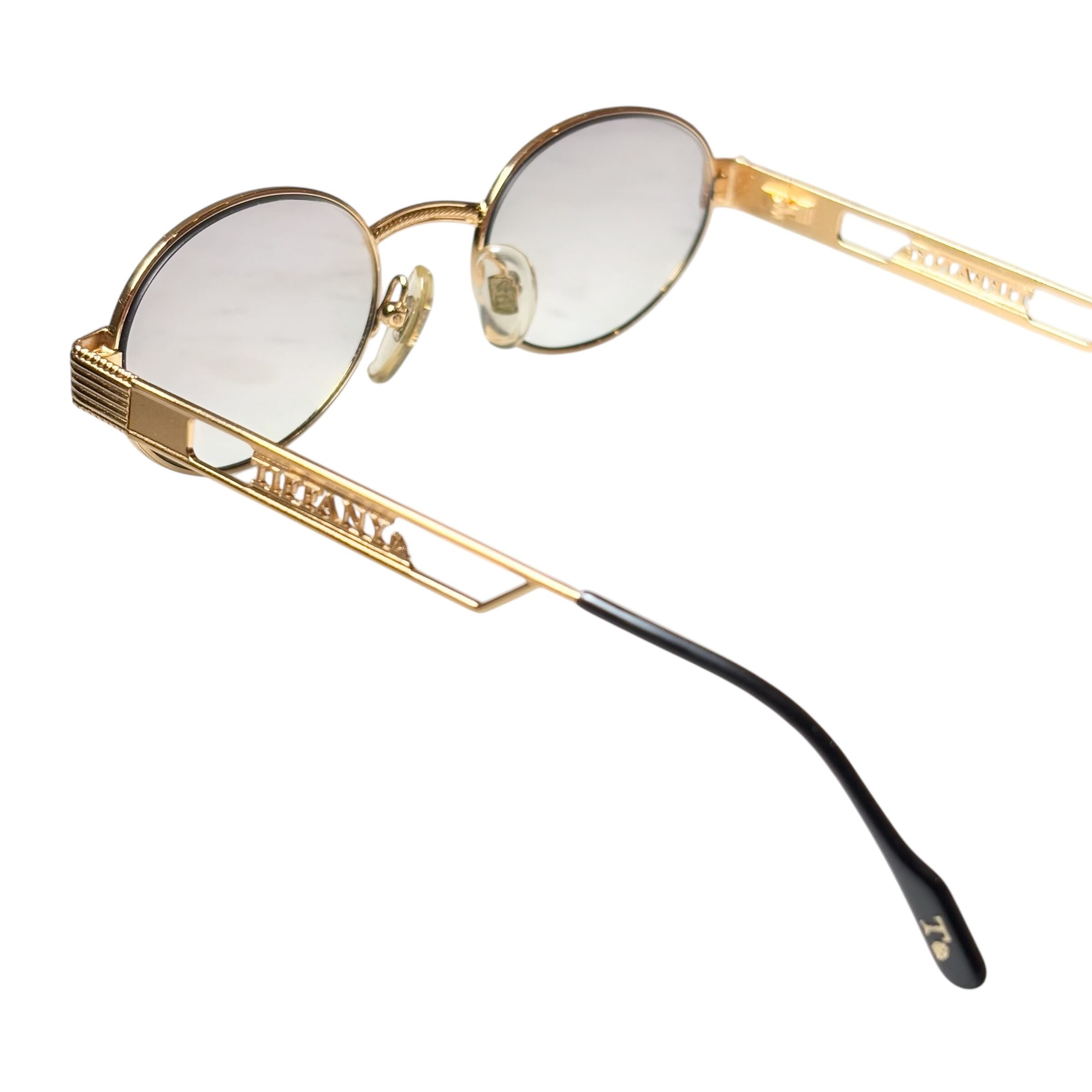 TIFFANY LUNETTES サングラス 23K GOLD PLATED vintage TIFFANY LUNETTES 23k Gold Plated glasses | NOIR ONLINE