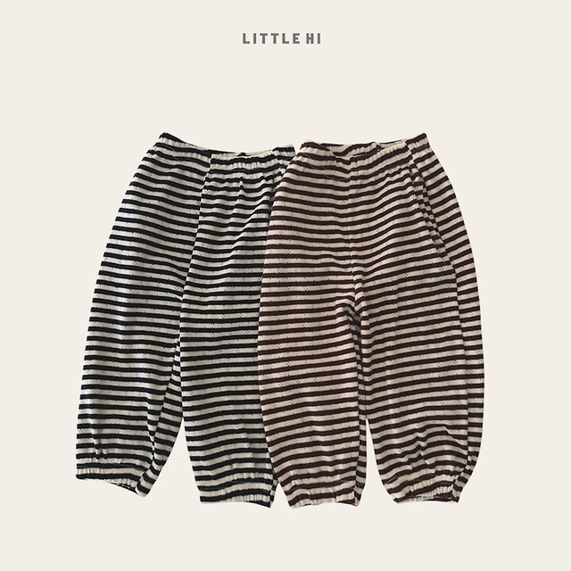 【取寄】LITTEL HI  アイレットストライプジョガーパンツ｜秋服｜韓国子供服｜26/AT
