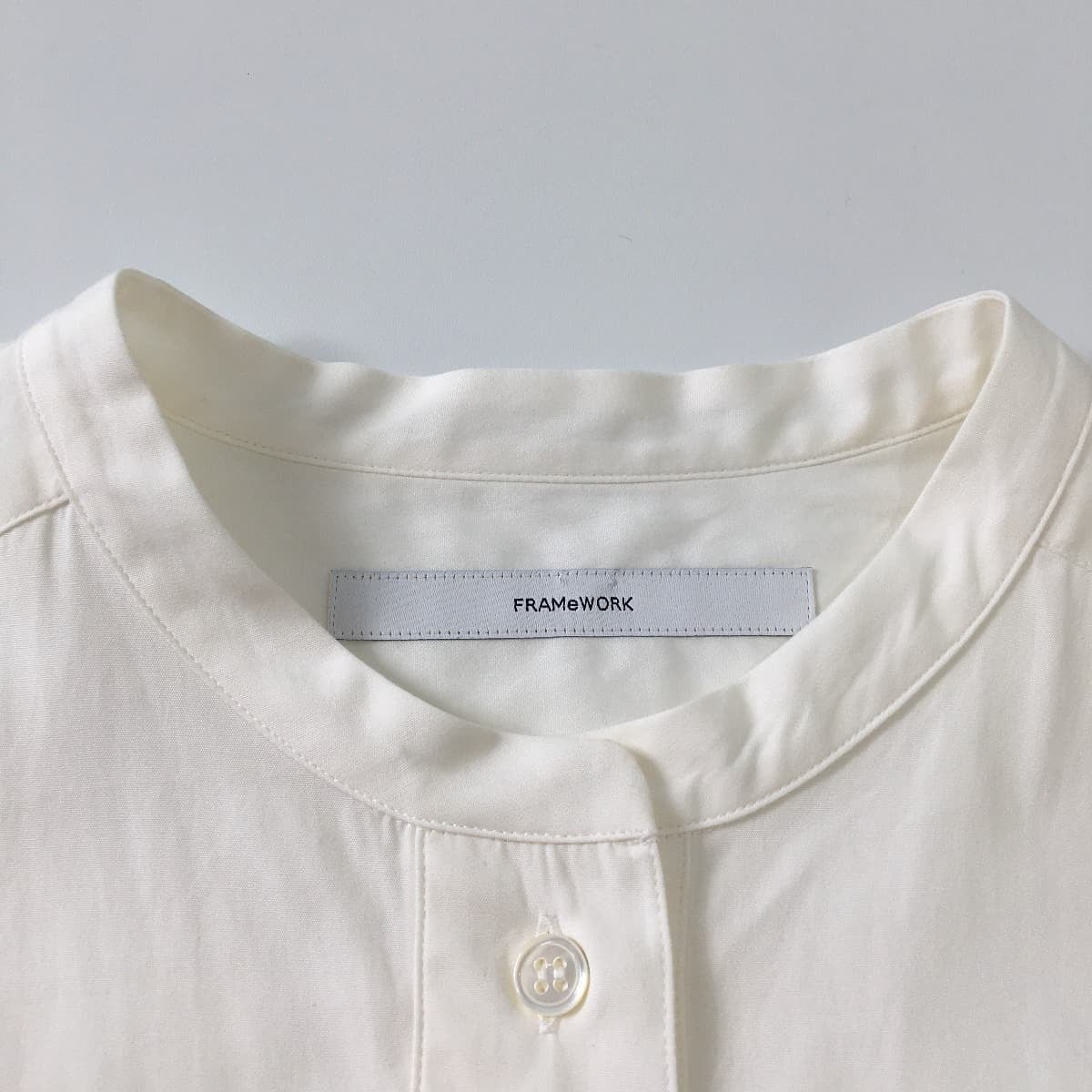 FRAMeWORK フレームワーク プルオーバー シャツ ブラック綿100%日本製