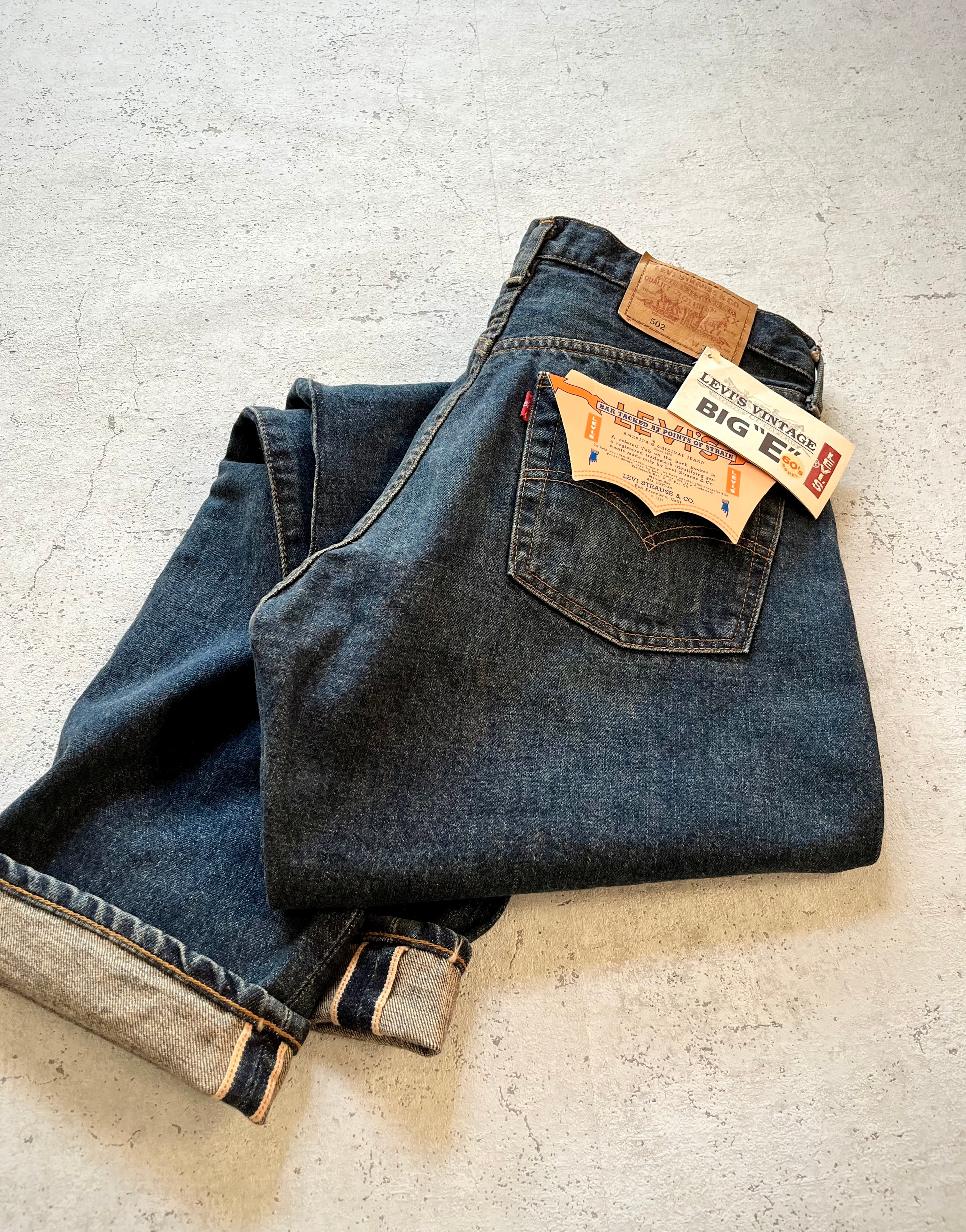 DEAD STOCK 90s LEVI'S 502-XX Big-E 140th 60s MODEL USED LOOK