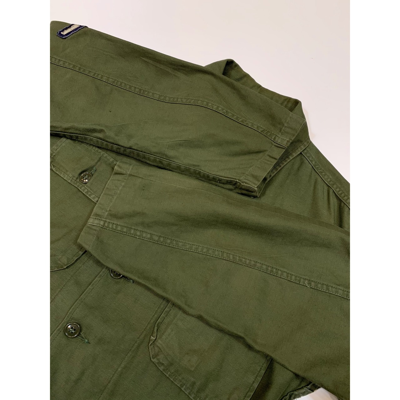 60s US ARMY "1st MODEL" OG107 UTILITY SHIRT Size MEDIUM