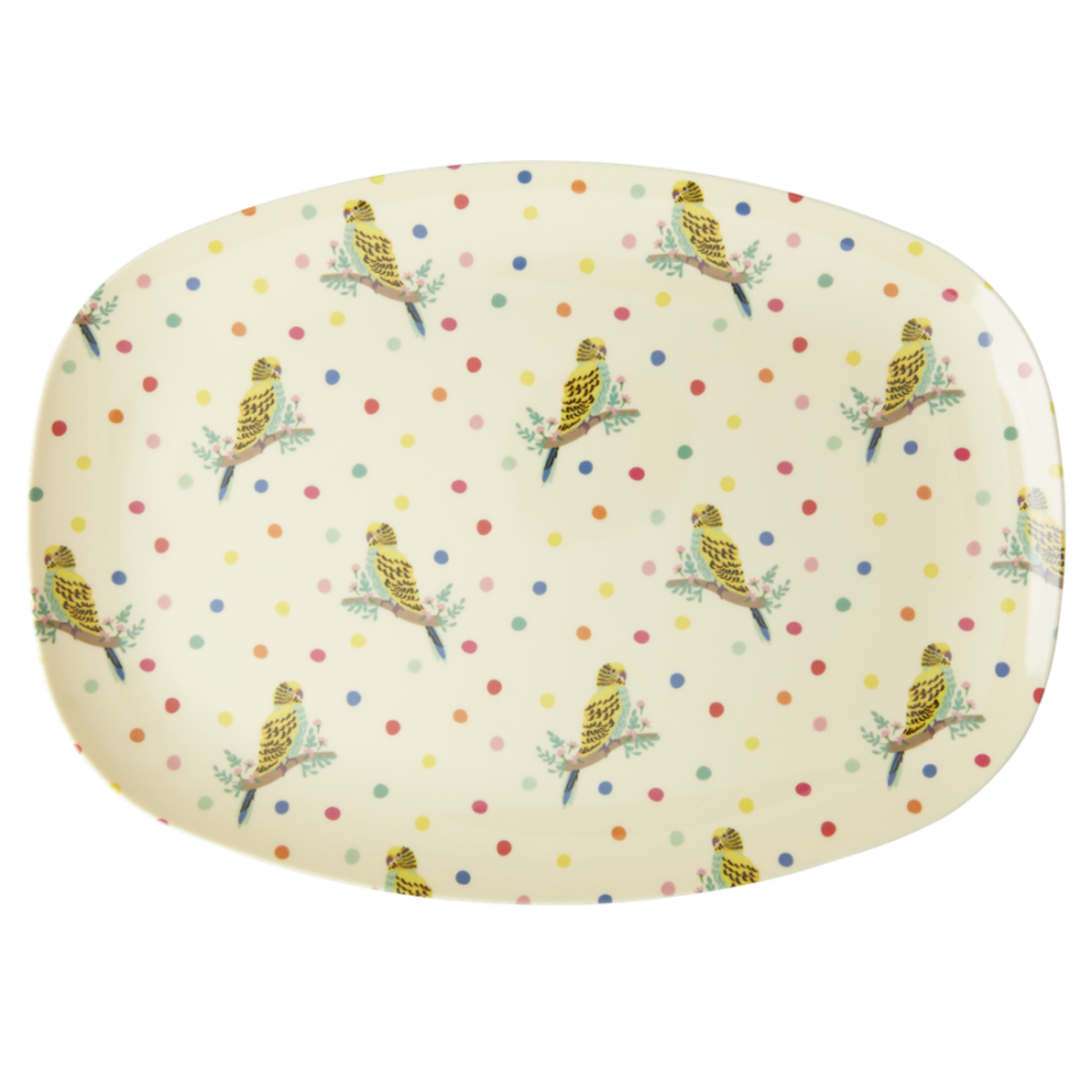 rice】メラミン トレイ セキセイインコ | 雑貨店feve