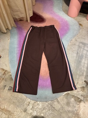 PERS PROJECTS 【HANDMADE KNIT LINE CAPOEIRA PANTS -brown-】
