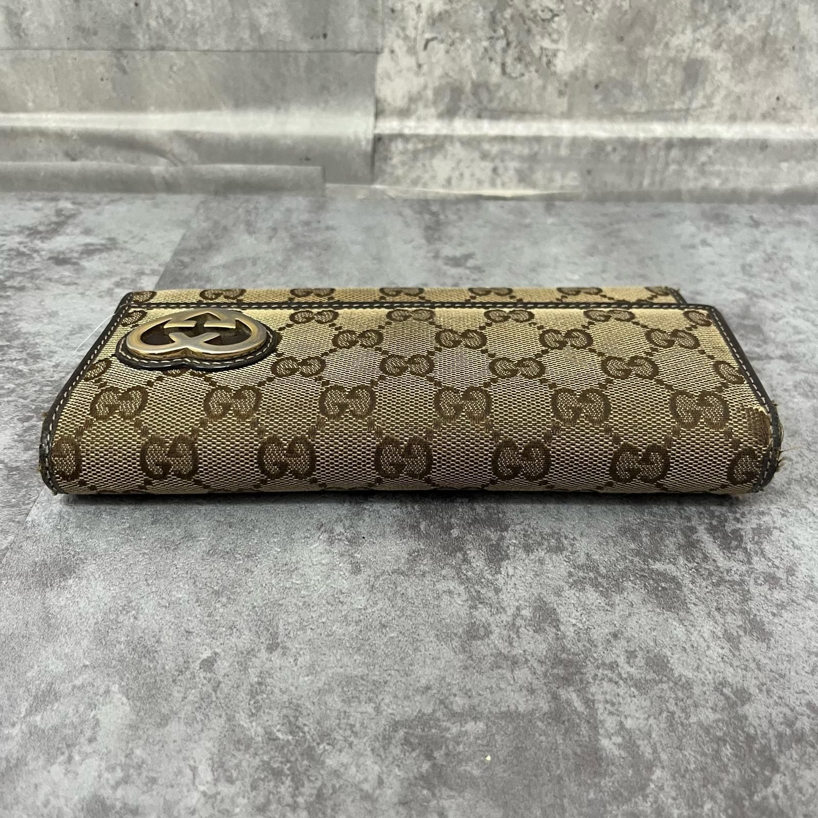 GUCCI GGパターン 長財布 ベージュ×ブラウン Gucci GGパターン 長財布 ベージュ/ブラウン 【公式通販】