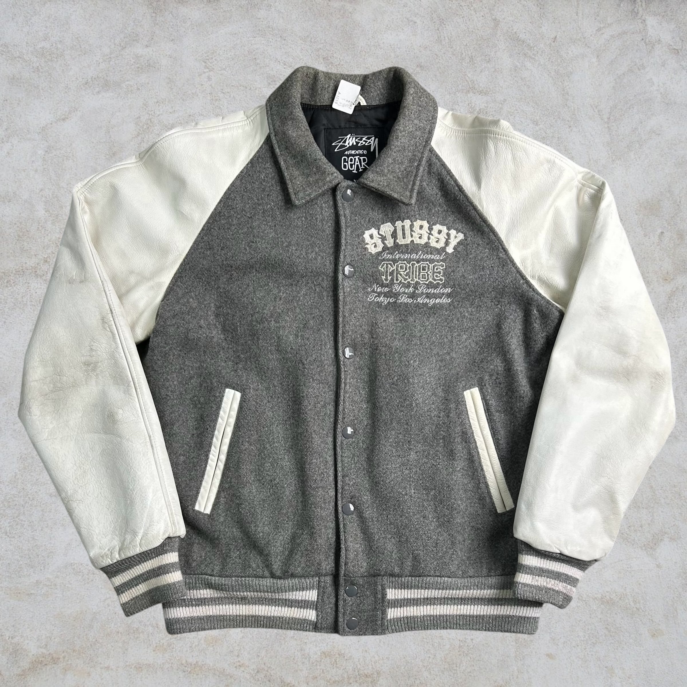 00's old stussy Varsity Jacket “スタジャン” “25th Anniversary