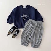 【取寄】Dailybebe ハートワッペントレーナー|秋服|韓国子供服|26/AT