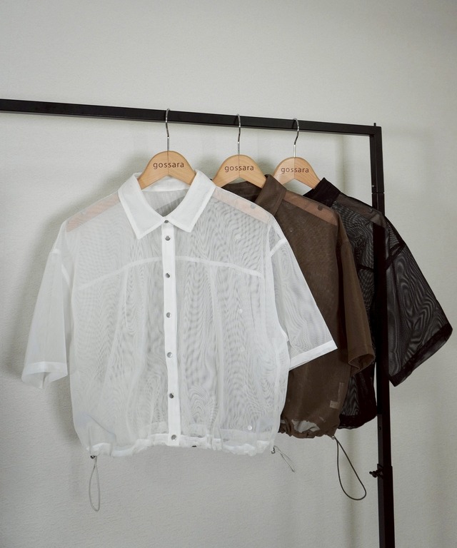 メッシュ裾ドロストシャツ　5145376 (0520)