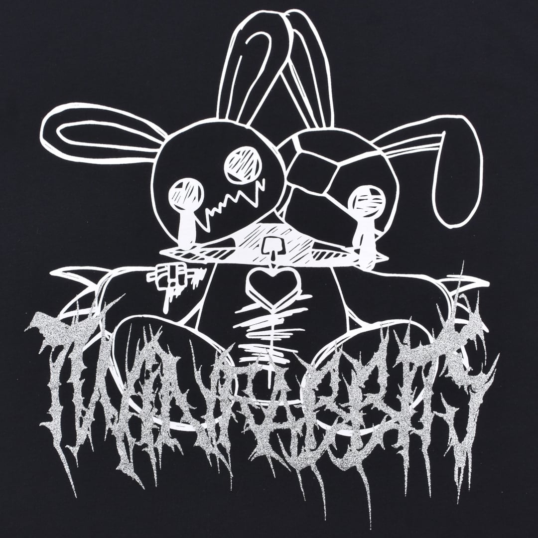 WウサピアスステッチロンT VOLCAN 9/4 完売BLACK再入荷！】新作☆WウサピアスステッチロンT