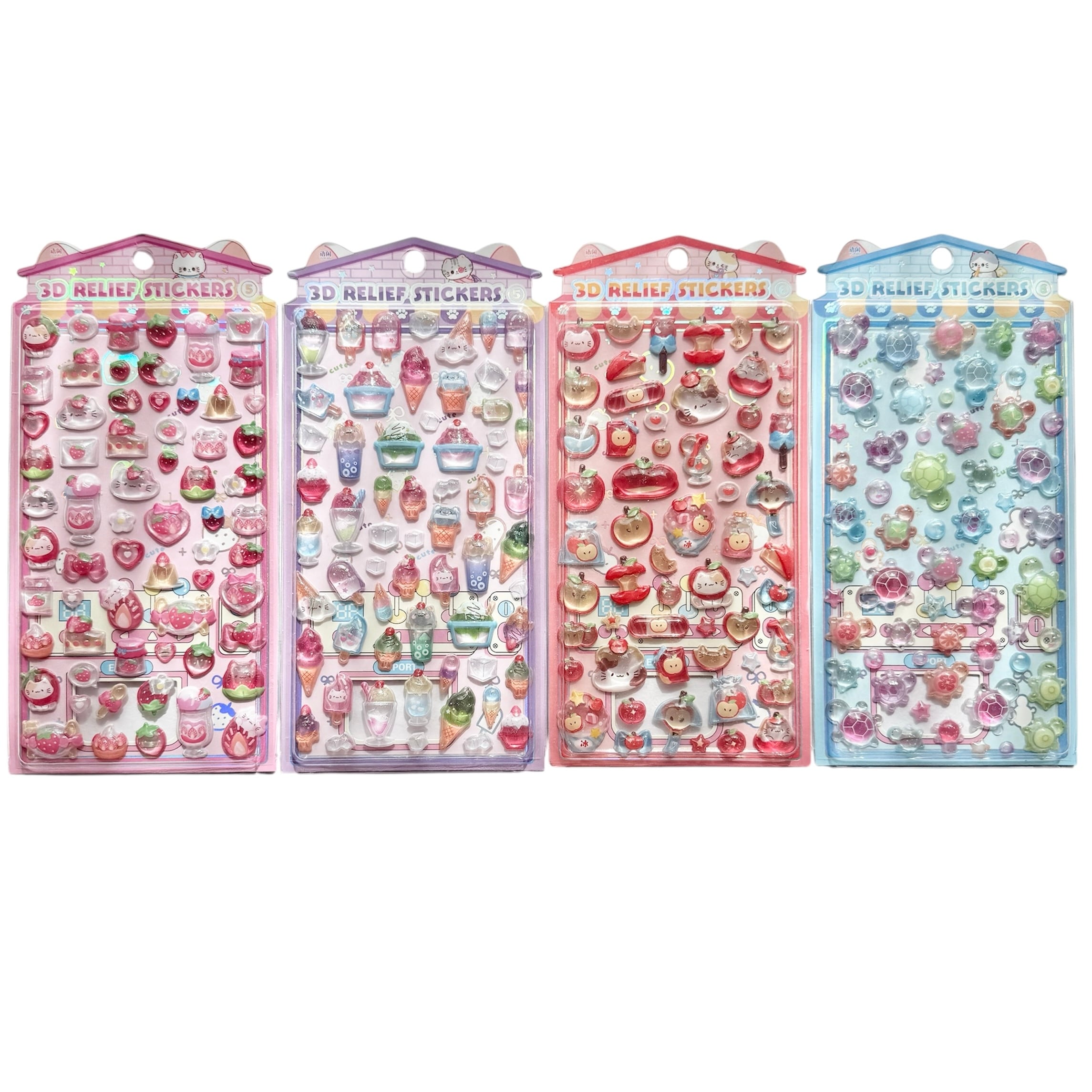 再入荷】3Dレリーフステッカー（ねこ＆かめ） | Jewelie