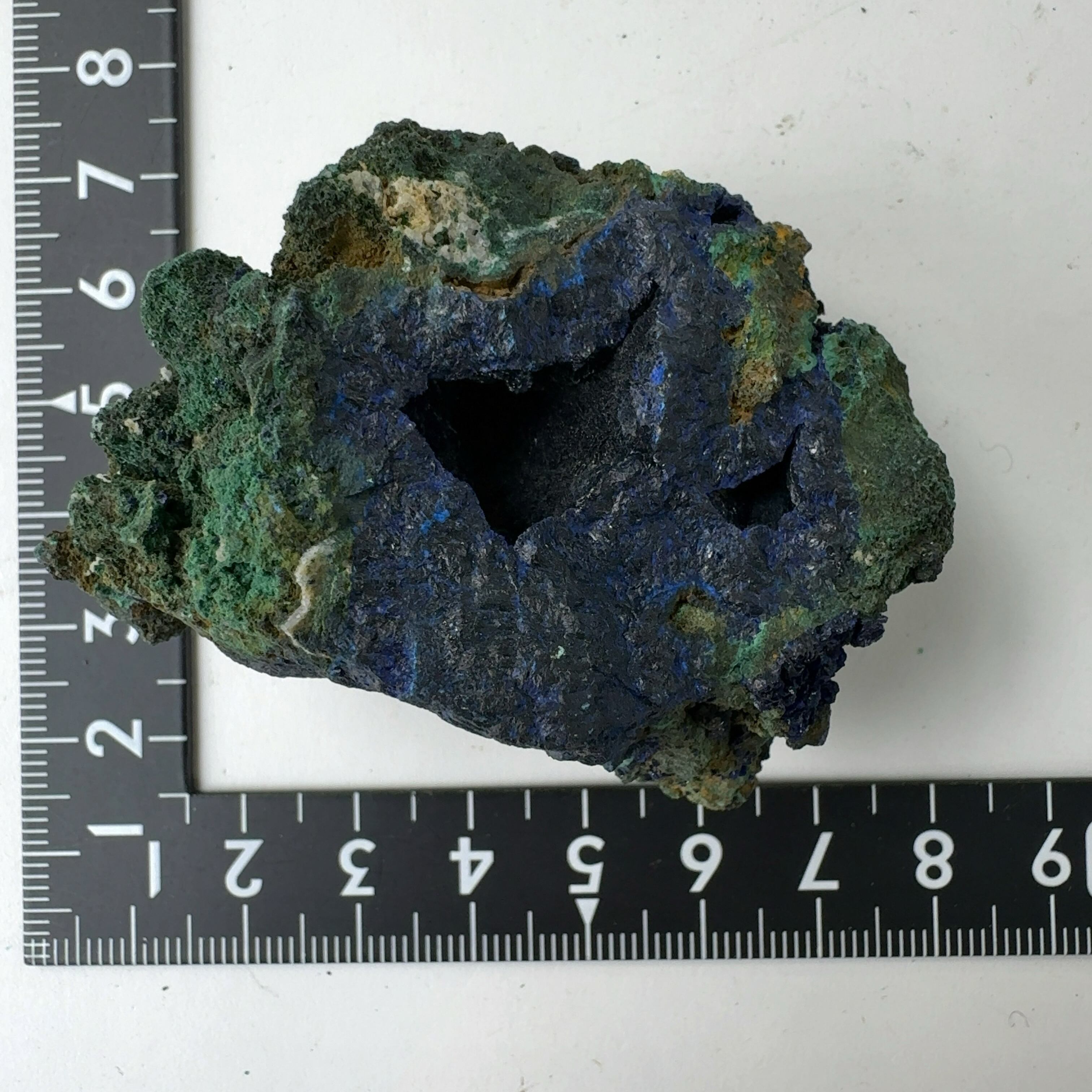E22839】マラカイトを伴うアジュライト アジュライト 藍銅鉱 岩絵の具