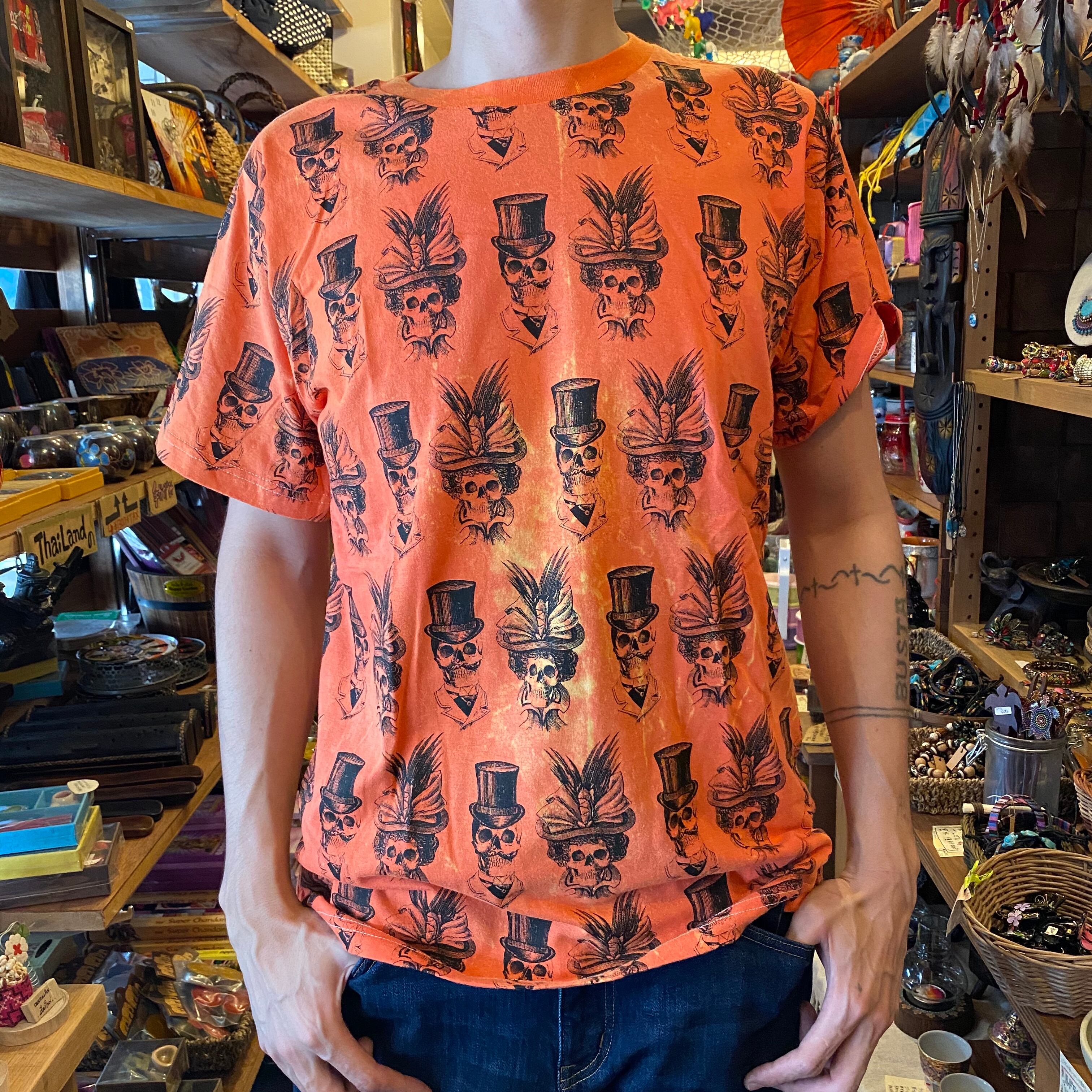 ドクロ全面プリントTシャツ | curiosities okinawa