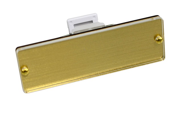 真鍮差し換え名札ＤＸ　60×20ミリ　回転式留め具