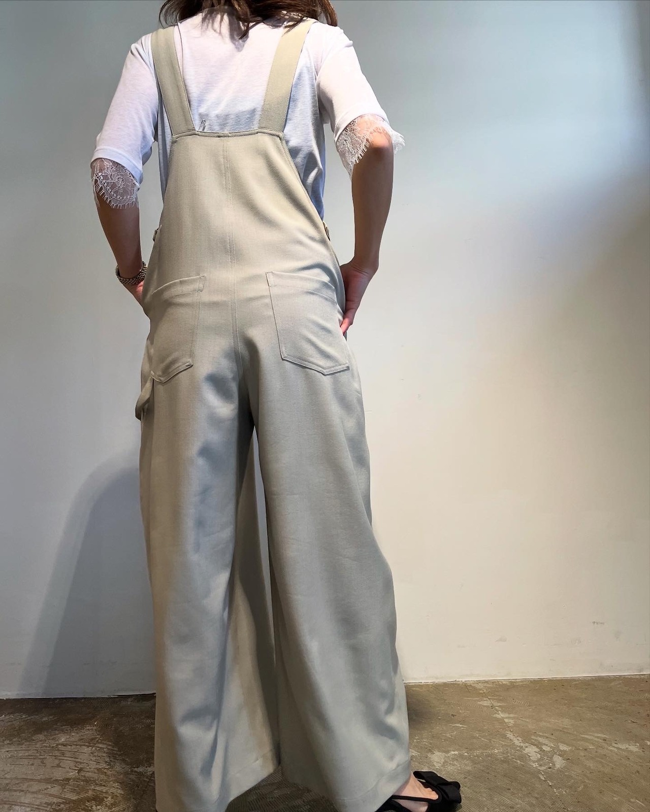 エイミーロウ  Eimee Law ペインターロゴ刺繍サロペット