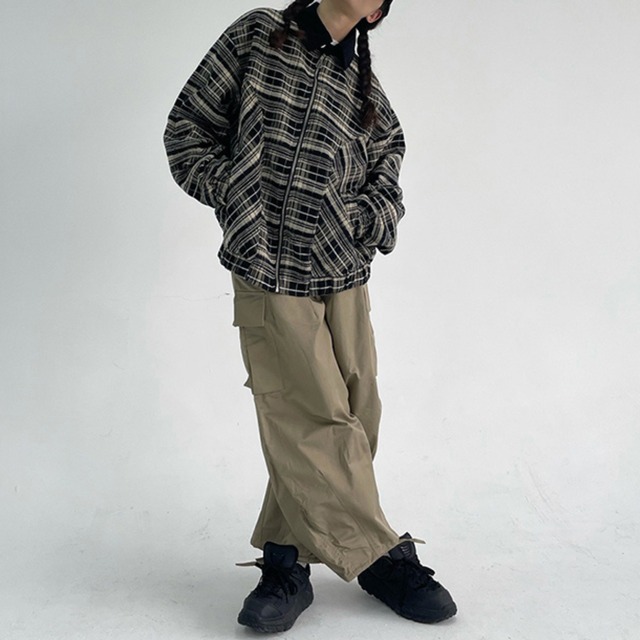 monochrome retro checked jacket　モノクロレトロチェック柄ジャケット　J0233