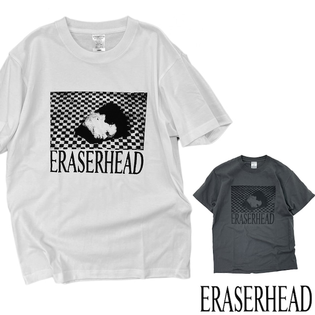 イレイザーヘッド　ERASERHEAD 「Checker Head」Tシャツ---　デヴィッドリンチ　David Lynch Film　 1977　映画Tシャツ　カルト映画　--- / o050 / sst16-eh-head