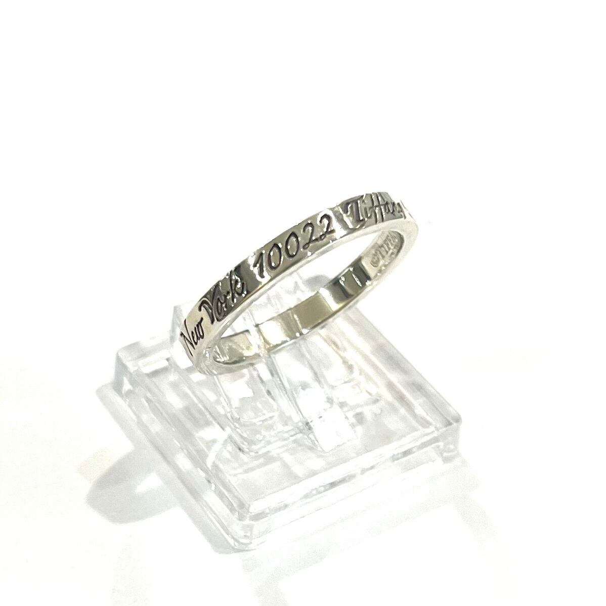 TIFFANY＆CO】【12号】2393 ティファニーaddressナローリング 指輪