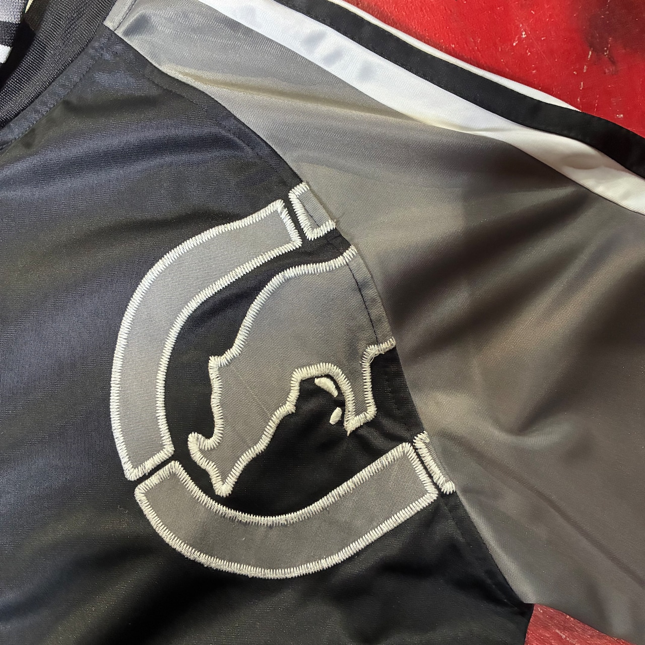 ECKO UNLTED Hip Hopトラックジャケット 黒×グレー オーバーサイズ エコー