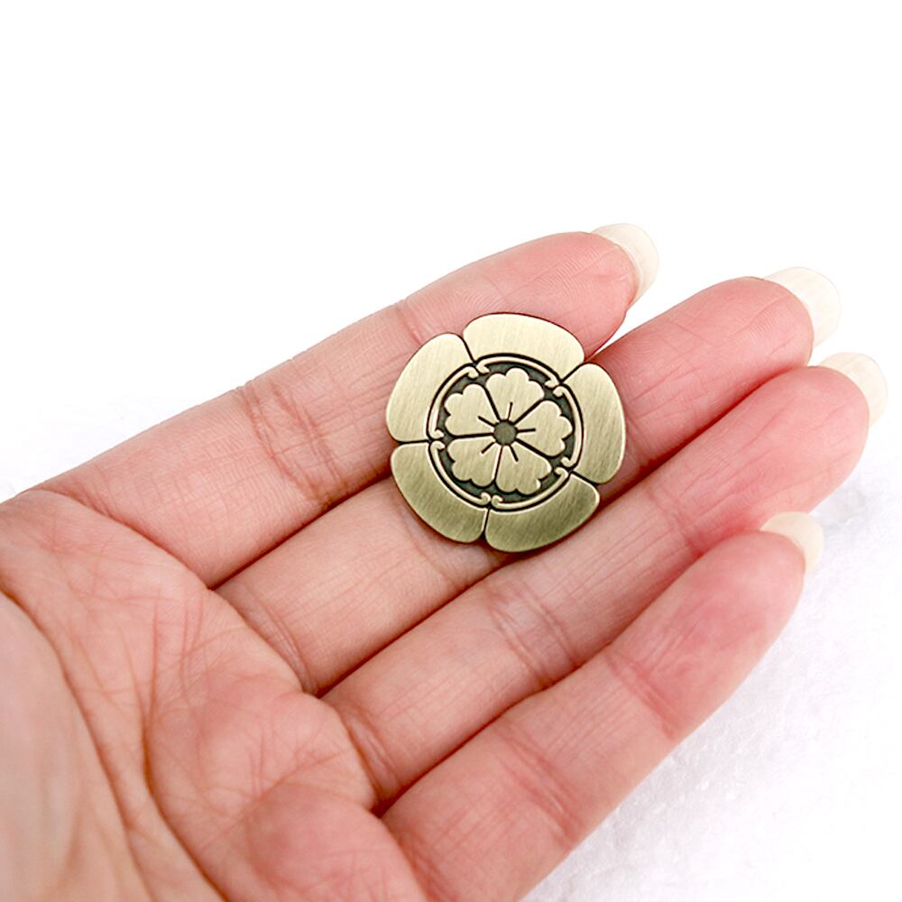 10個入り】家紋 ピンバッジ 戦国武将 侍 花 アクセサリー 小物 和装