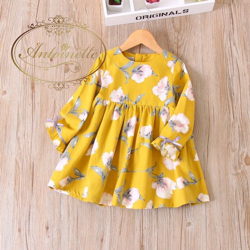 二色展開 キッズ キッズワンピース 秋 春 17新作 韓国 韓国服 キッズコーデ キッズコーディネート Antoinette