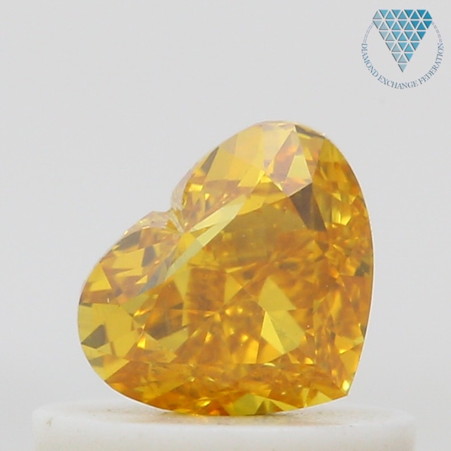 0.5 ct FANCY VIVID  YELLOW-ORANGE SI1 HEART GIA 天然  ダイヤモンド ルース