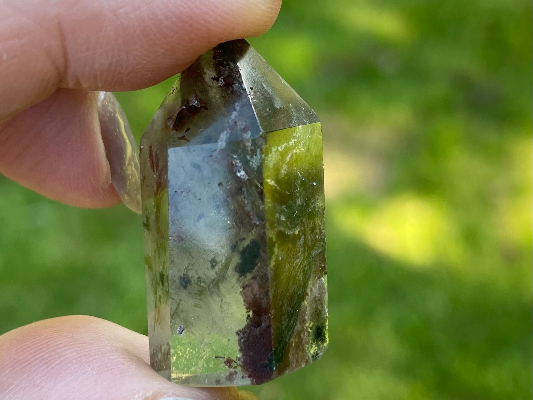 水入りガーデンクォーツ☆ポイント ガーデンクォーツ ポイント 】 庭水晶 quartz 天然石 万能石