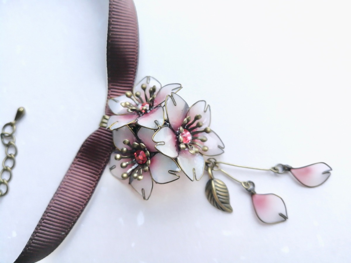 桜チョーカーネックレス | Atelier＊NAGI