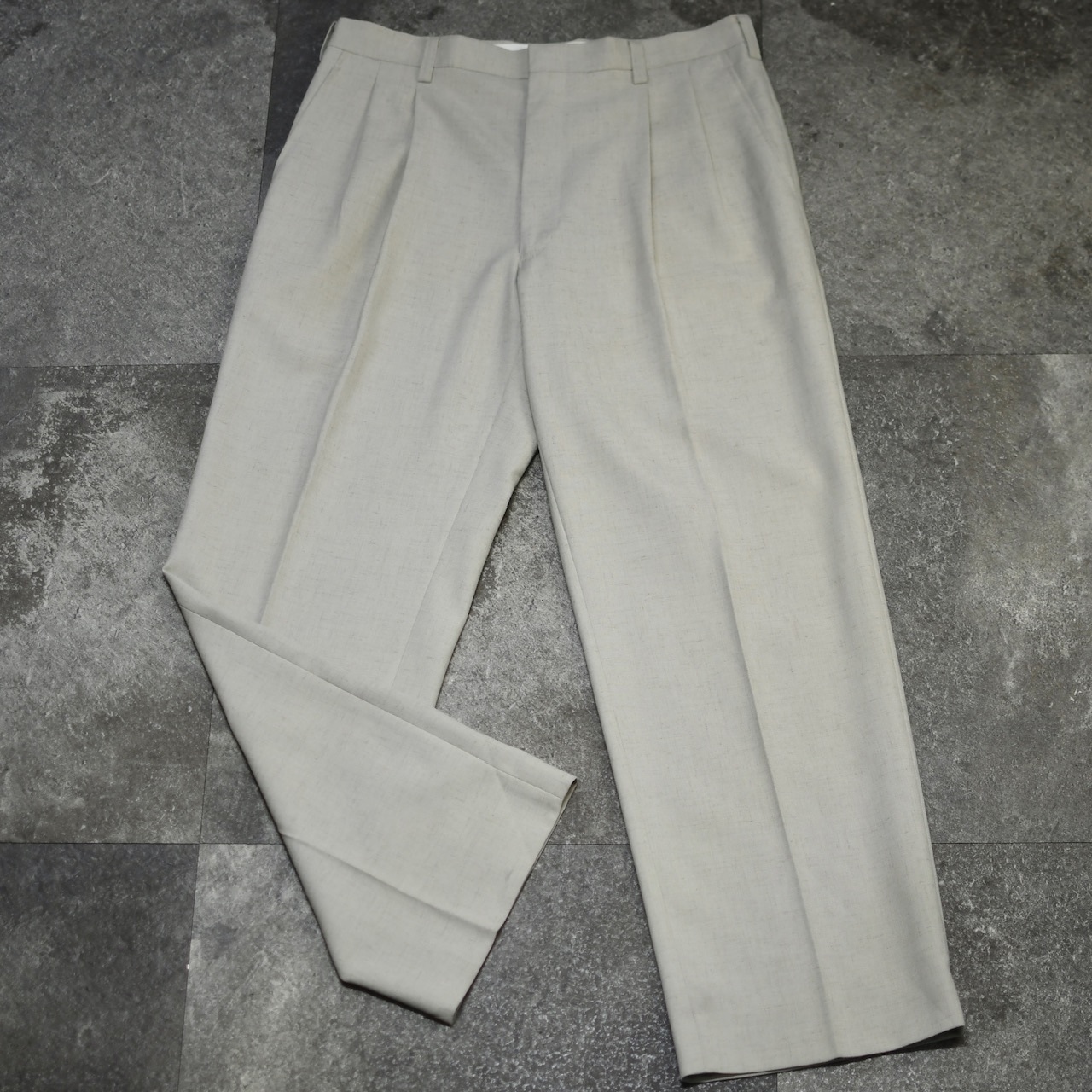 rayon blend 2tuck slacks ivory