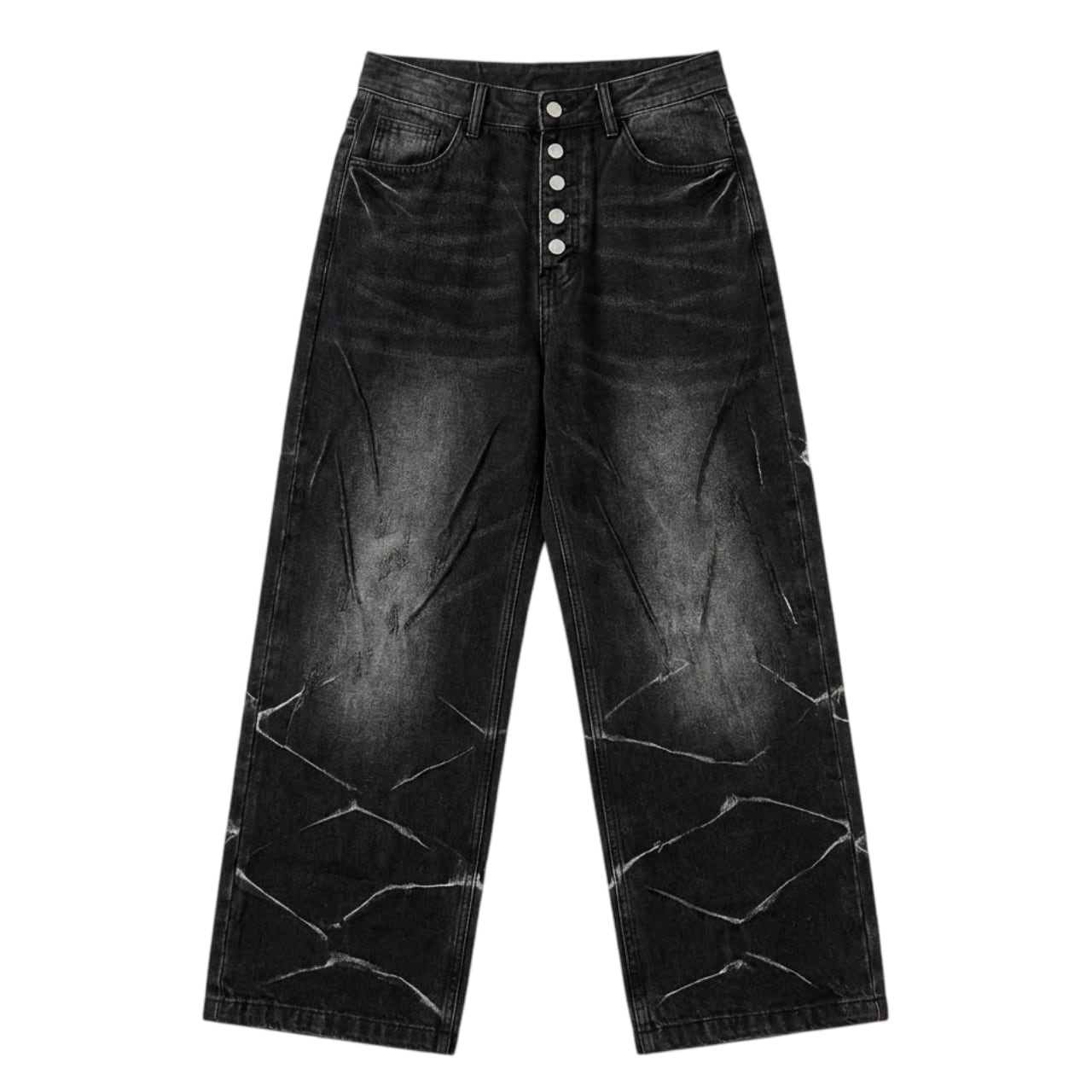 Crack design denim pants 0013