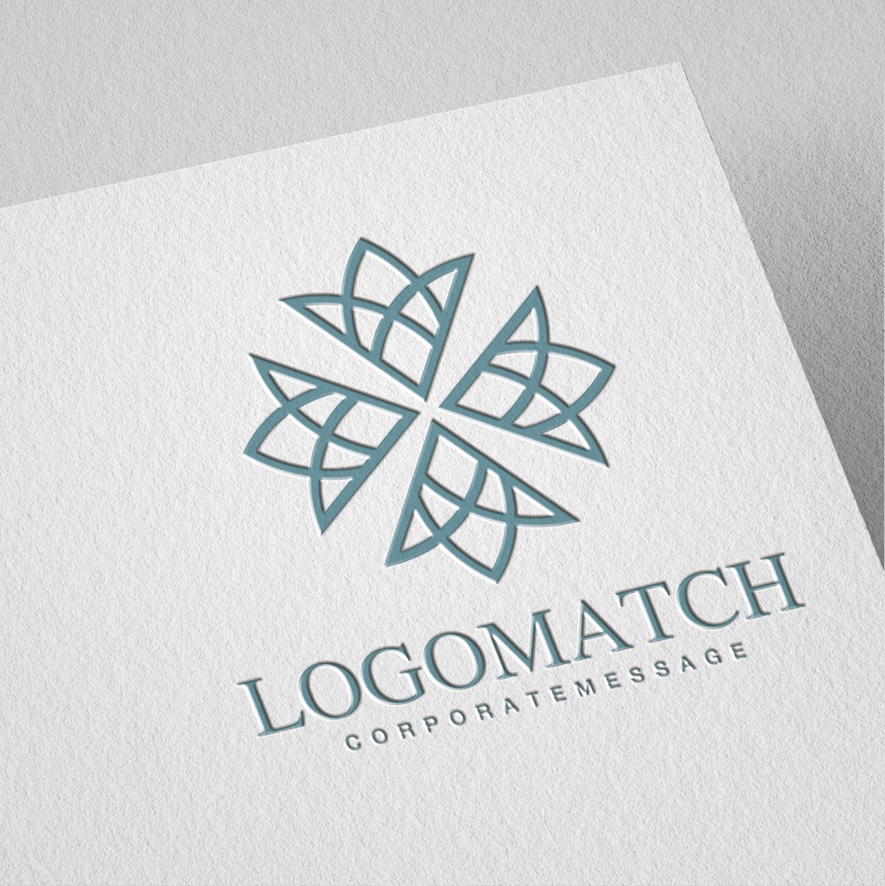 広がりと調和の花のロゴ