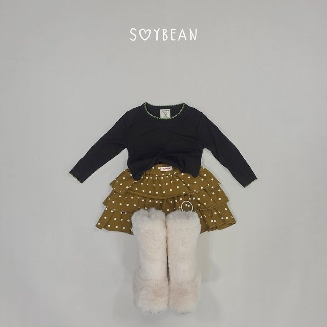 韓国子供服 / 26Autumn / soybean / メロウ スリムTシャツ / キッズ服 / ジュニア服 / 秋服 *XS~JM*