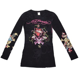 “LOVE KILLS SLOWLY” ed hardy long sleeve T