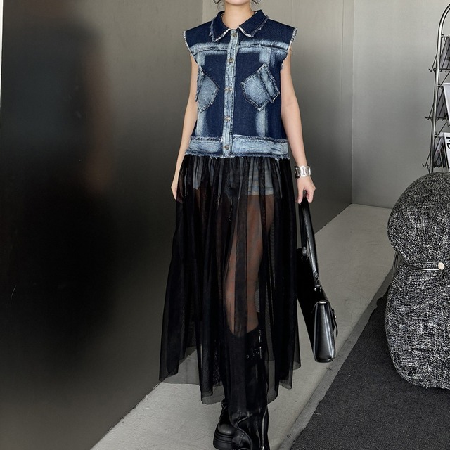 Long Sheer Dress 01321