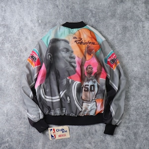 90's【Dead Stock】Chalk Line NBA jacket 90年代 チョークライン　デッドストック バスケ ブルゾン スタジャン ナイロンジャケット ヴィンテージ  古着　A513